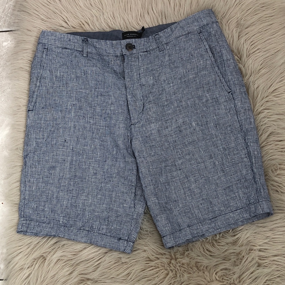 CLUB MONACO Maddox Fit 100% Linen Men’s  Shorts  | 32 - Picture 3 of 12
